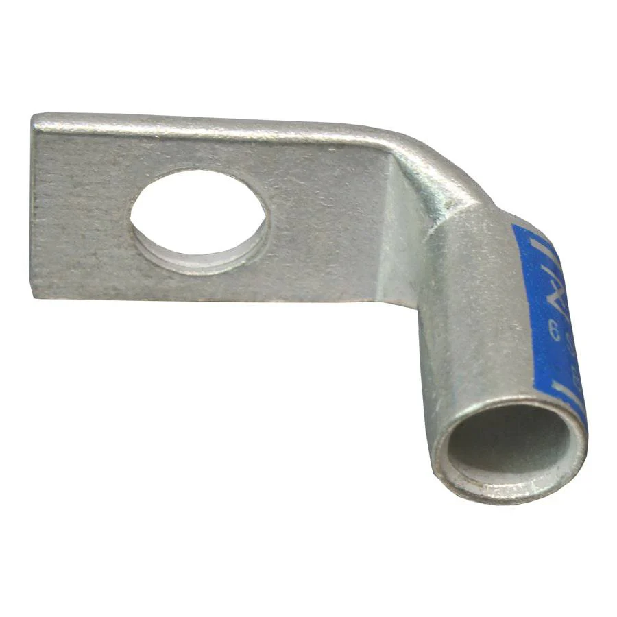 SBF614 - 90 Degree Short Barrel Compression Lug - 6 AWG - 1/4" Stud, 1 Piece