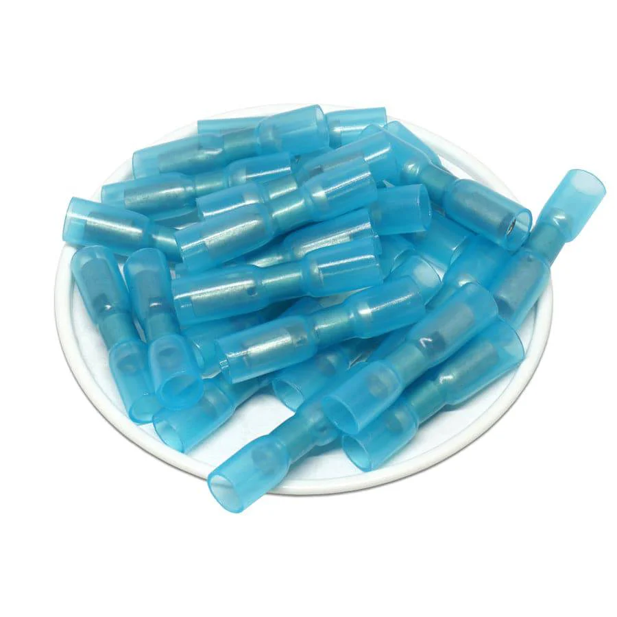 SBTF101-4 - Polyethylene Heat Shrink Female Bullet - 4mm - 16-14 AWG - Blue