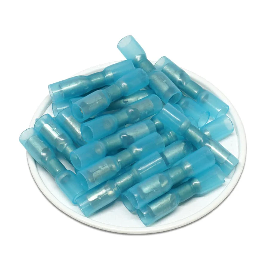 SBTF101-5 - Polyethylene Heat Shrink Female Bullet - 5mm - 16-14 AWG - Blue