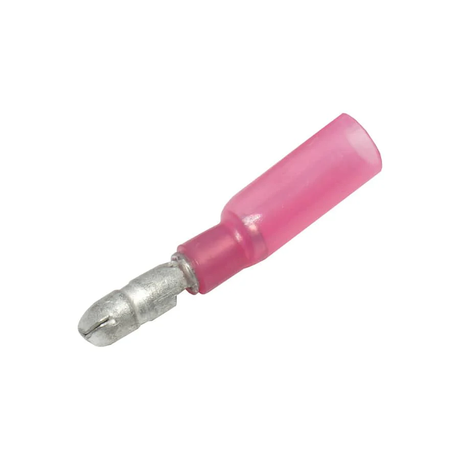 SBTM100-4 - Polyethylene Heat Shrink Male Bullet - 4mm - 22-18 AWG - Red - Image 2