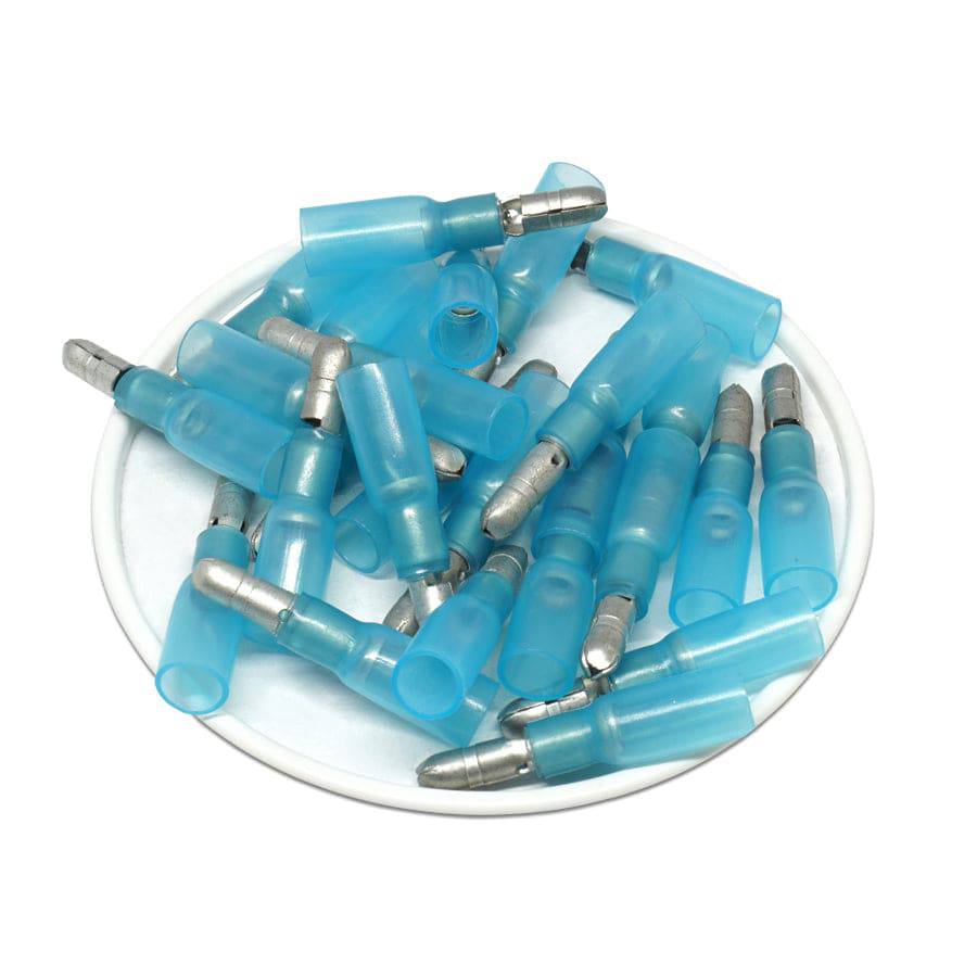 SBTM101-4 - Polyethylene Heat Shrink Male Bullet - 4mm - 16-14 AWG - Blue