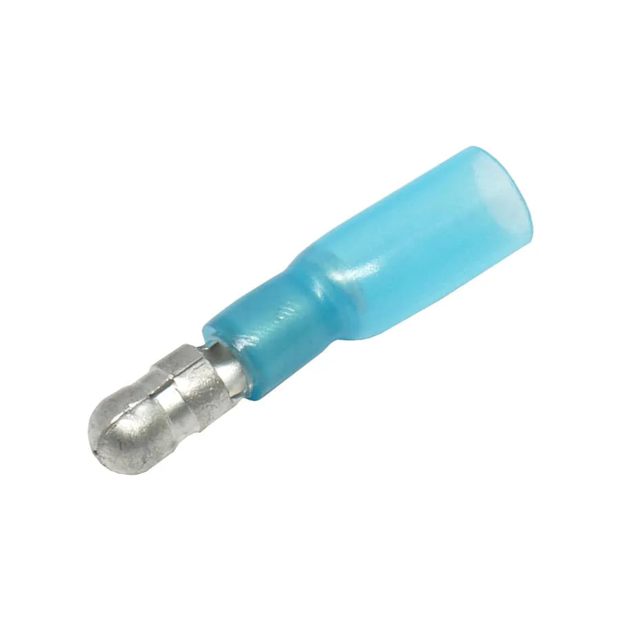 SBTM101-5 - Polyethylene Heat Shrink Male Bullet - 5mm - 16-14 AWG - Blue - Image 2