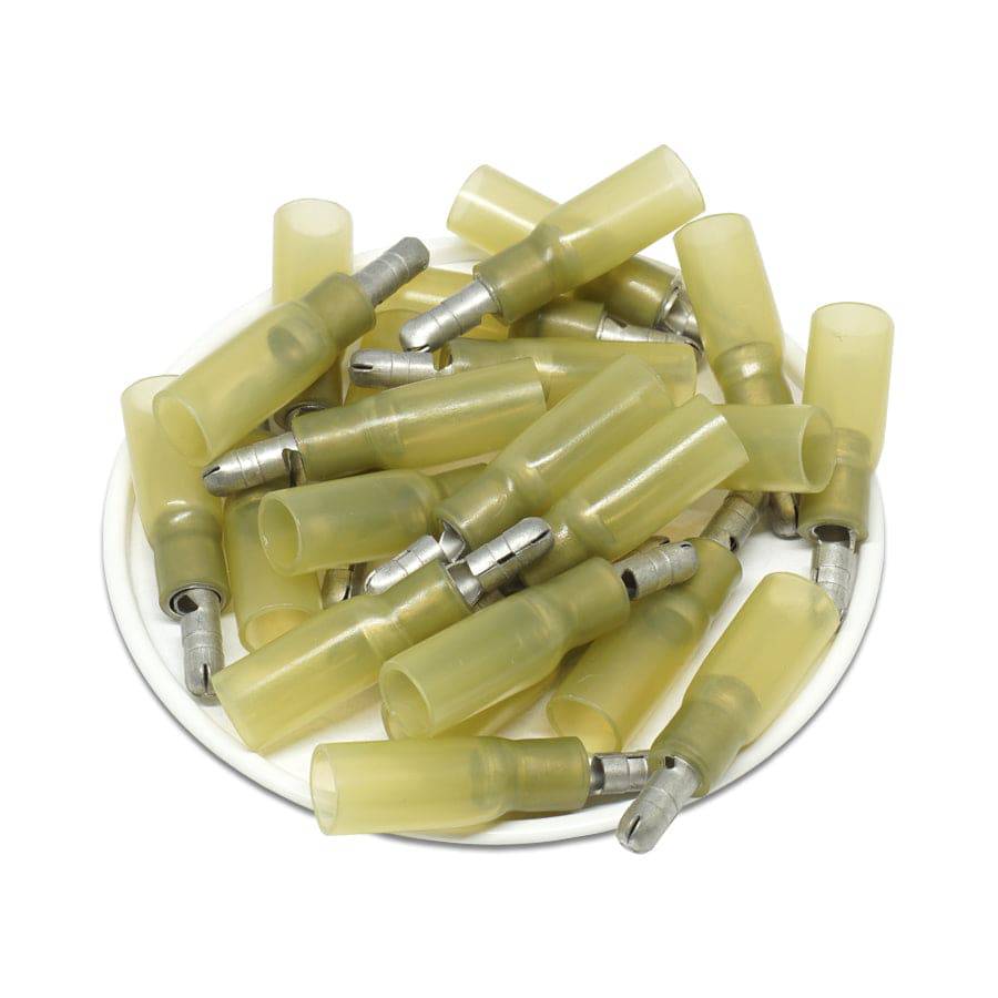 SBTM102-4 - 12 to 10 AWG Heat Shrink Bullet Connectors, Male, Size: 0.16", Yellow, 25 Pieces - Image 2