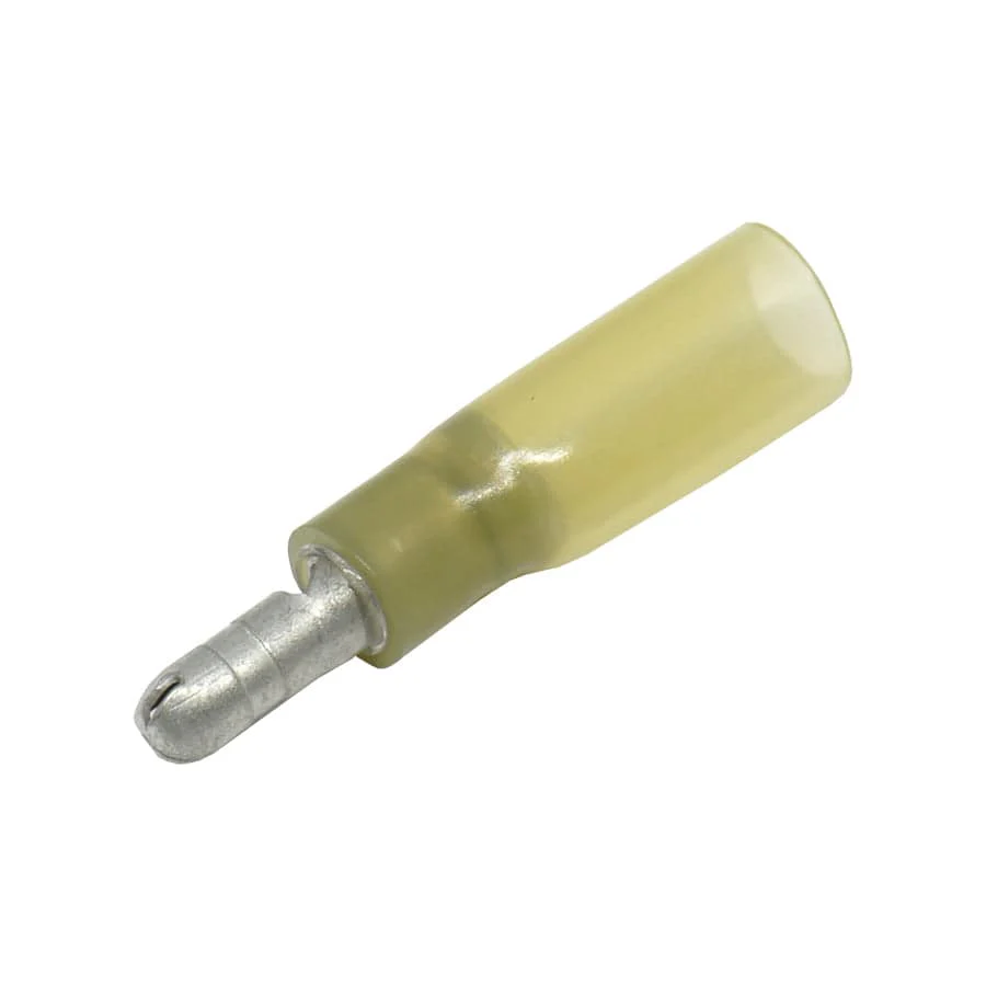 SBTM102-5 - Polyethylene Heat Shrink Male Bullet - 5mm - 12-10 AWG - Yellow - Image 2