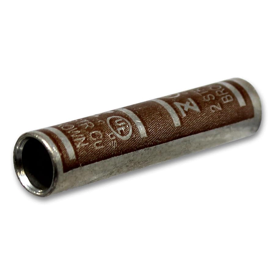SC2 - 2 AWG Copper Compression Splice Connectors, Short Barrel, Brown, 1 Piece