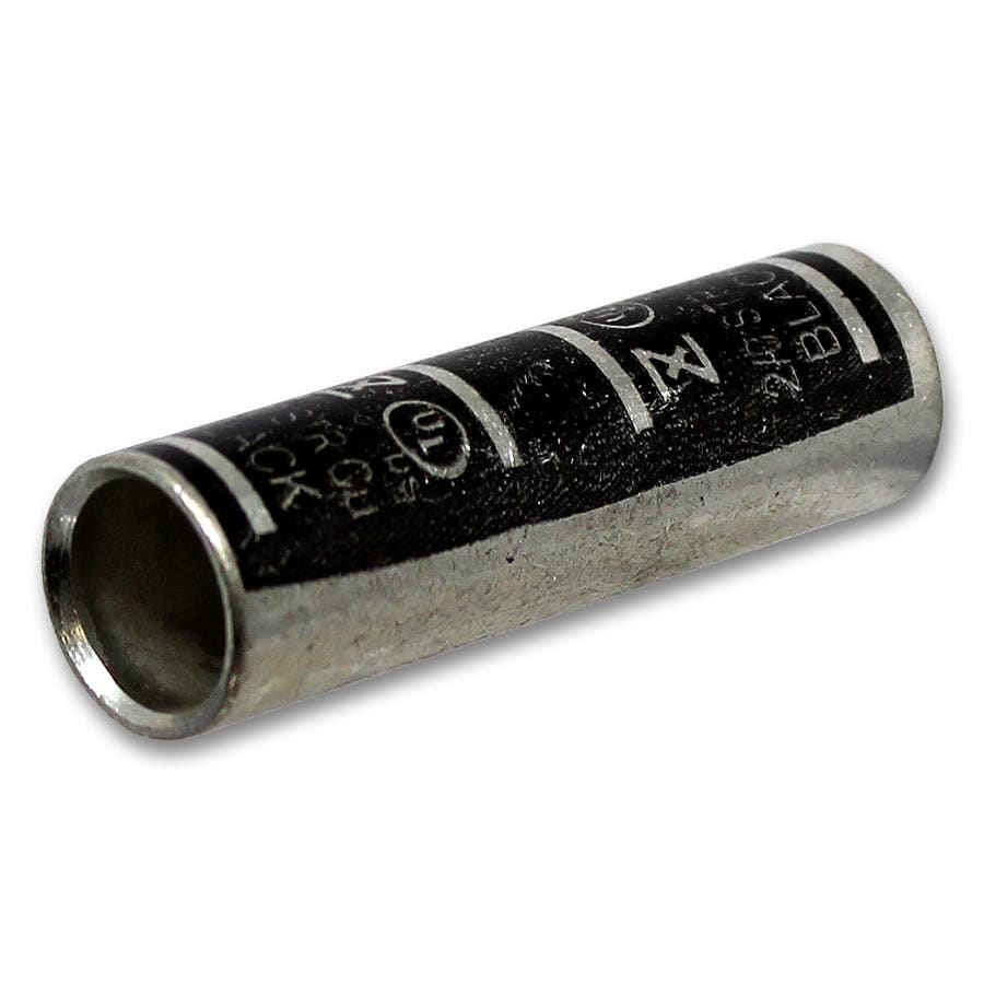 SC20 - 2/0 AWG Copper Compression Splice Connectors, Short Barrel, Black, 1 Piece