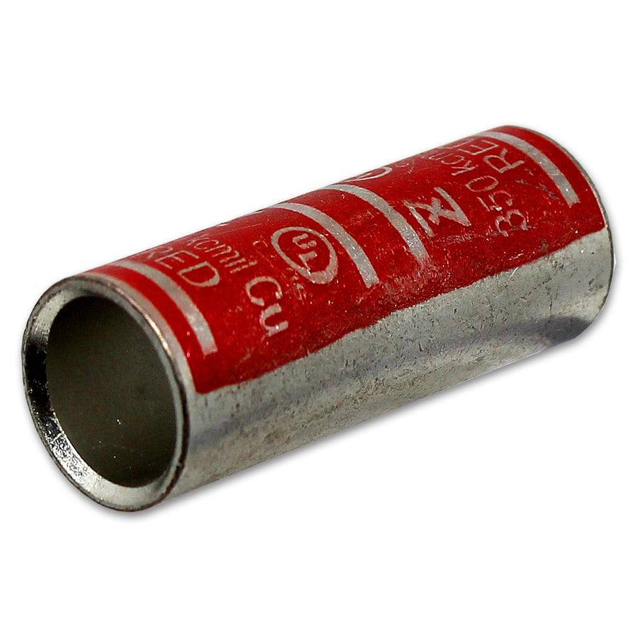 SC350 - 350 MCM Copper Compression Splice Connectors, Short Barrel, Red, 1 Piece