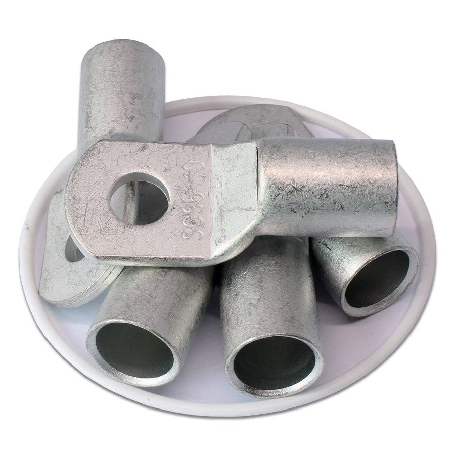 SCH12010 - 4/O AWG Non Insulated Tubular Ring Lugs, 3/8" Stud, 5 Pieces