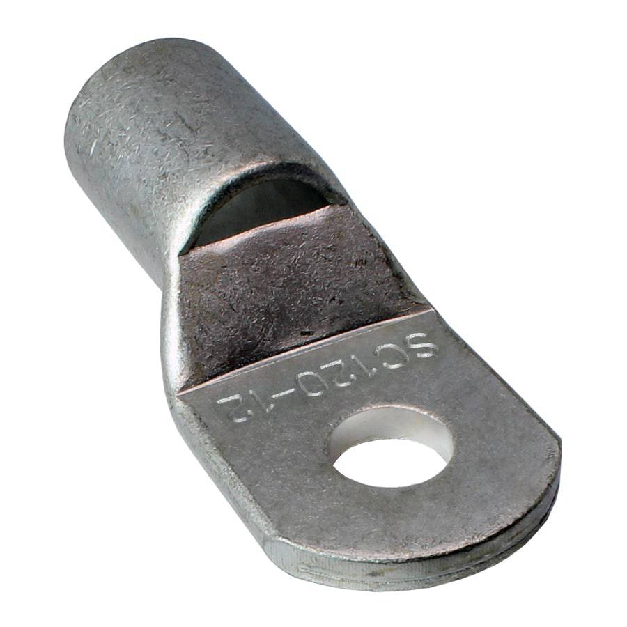 SCH12012 - 4/O AWG Non Insulated Tubular Ring Lugs, 1/2" Stud, 5 Pieces