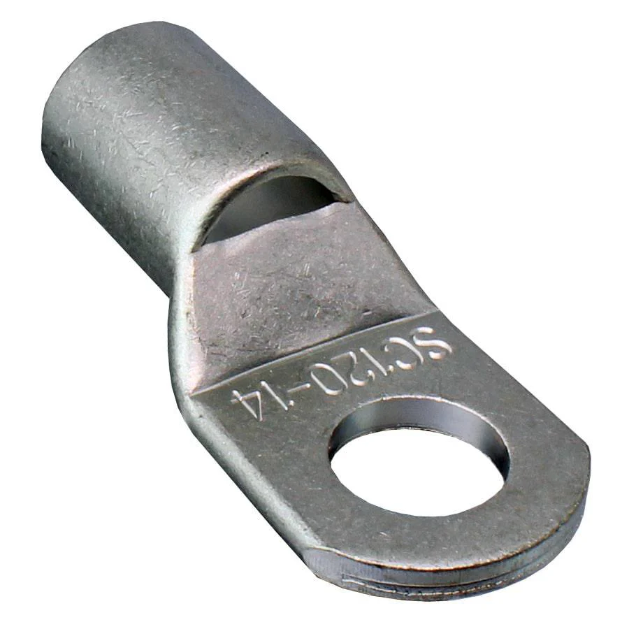 SCH12014 - 4/O AWG Non Insulated Tubular Ring Lugs, 9/16" Stud, 5 Pieces