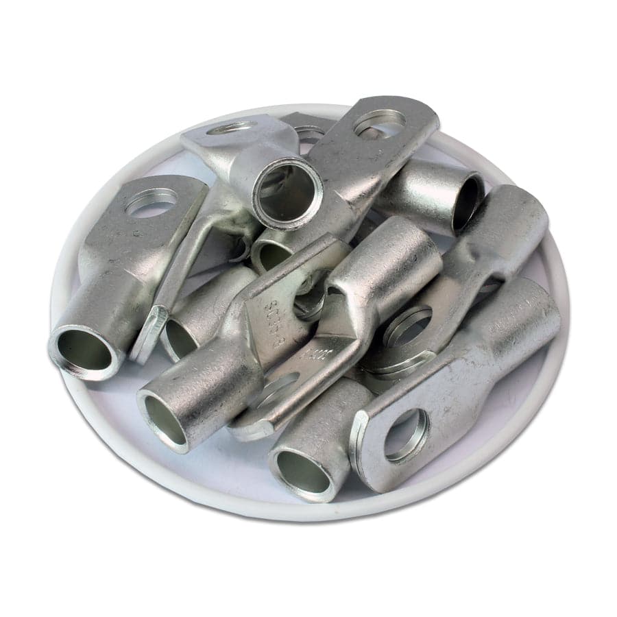 SCH258 - 4 AWG Non Insulated Tubular Ring Lugs, 5/16" Stud, 25 Pieces - Image 2