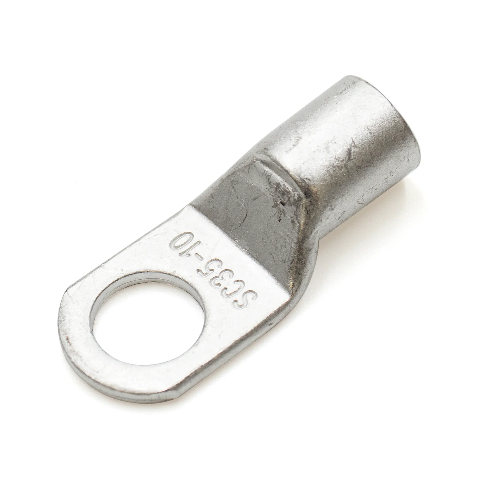 SCH3510 - 2 AWG Non Insulated Tubular Ring Lugs, 3/8" Stud, 25 Pieces - Image 2