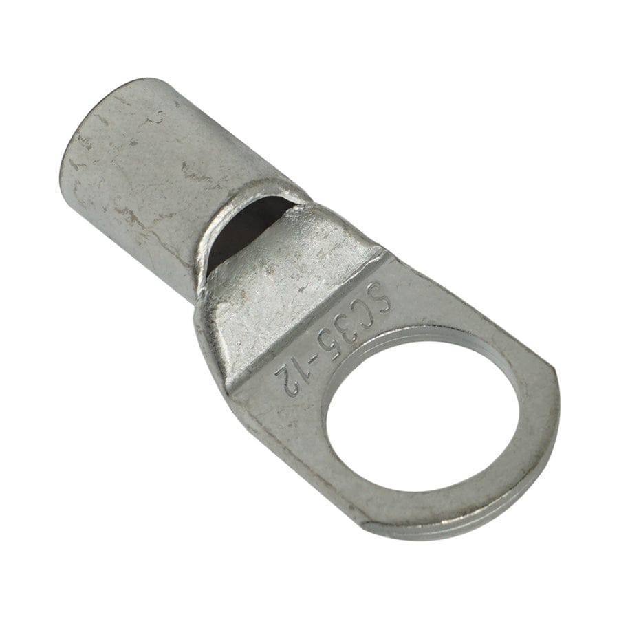 SCH3512 - 2 AWG Non Insulated Tubular Ring Lugs, 1/2" Stud, 25 Pieces - Image 2