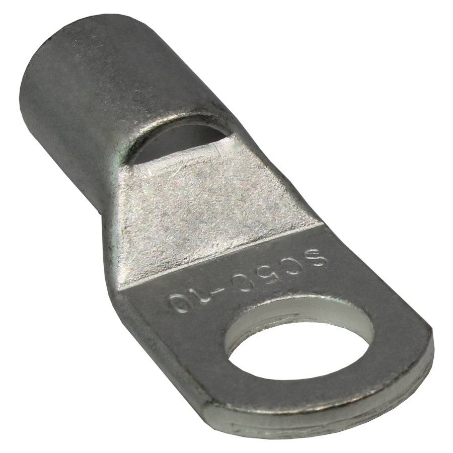 SCH5010 - 1 AWG Non Insulated Tubular Ring Lugs, 3/8" Stud, 10 Pieces