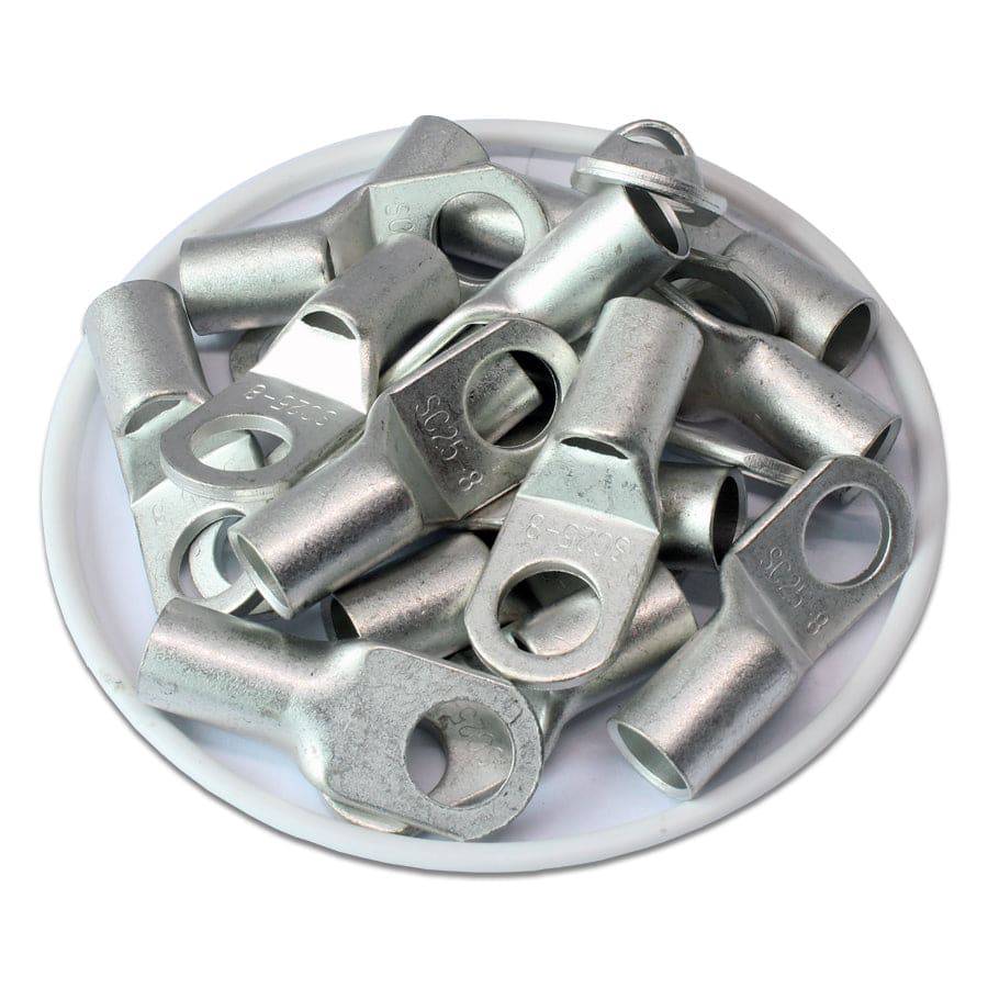SCH5010 - 1 AWG Non Insulated Tubular Ring Lugs, 3/8" Stud, 10 Pieces - Image 2