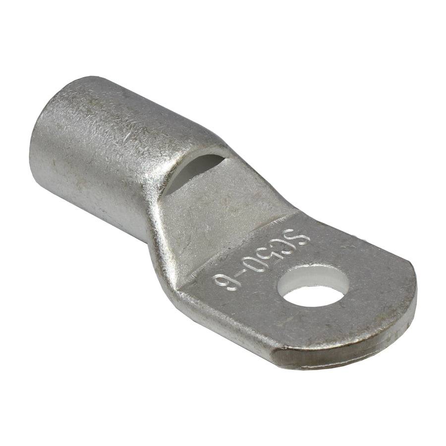SCH506 - 1 AWG Non Insulated Tubular Ring Lugs, 1/4" Stud, 10 Pieces