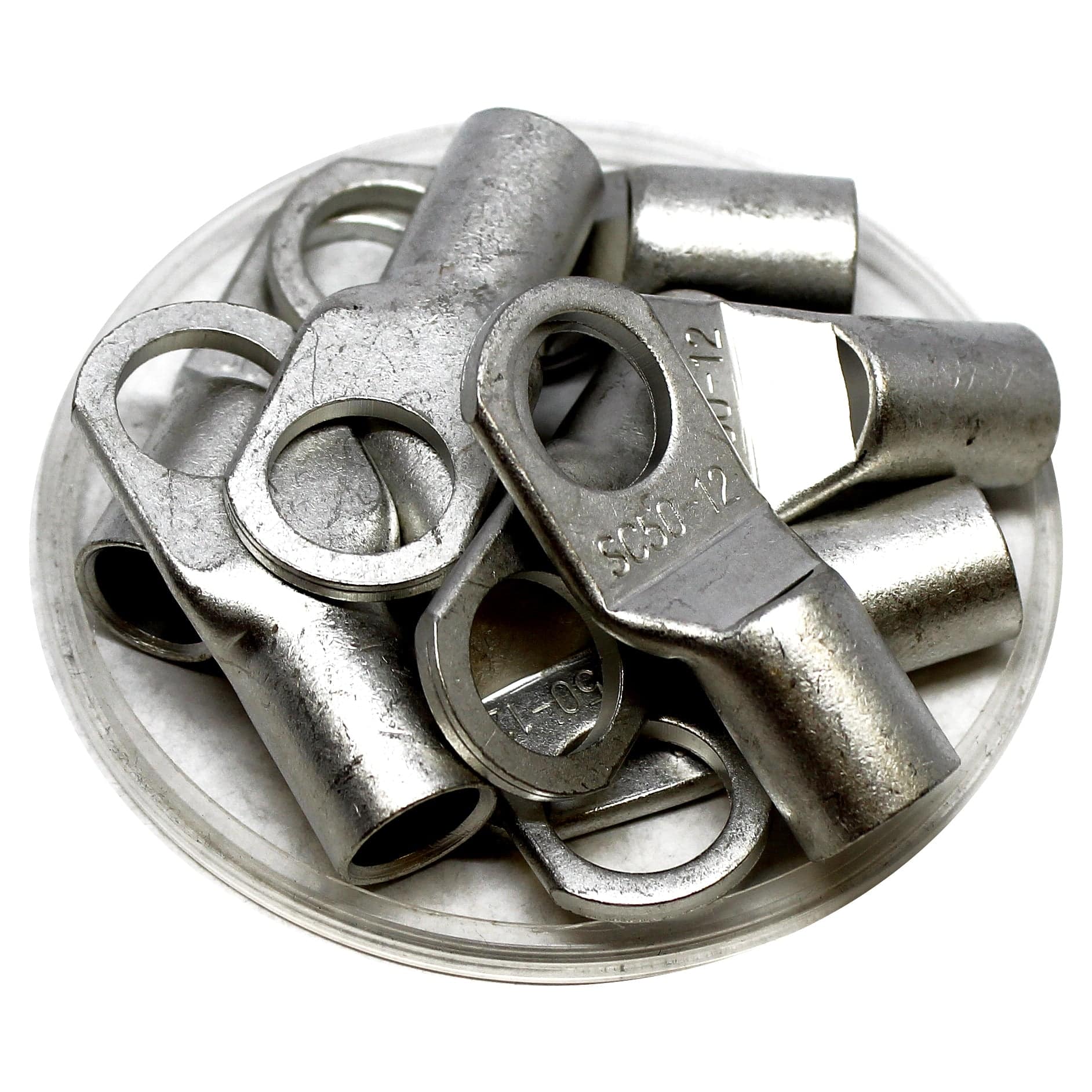 SCH508 - 1 AWG Non Insulated Tubular Ring Lugs, 5/16" Stud, 10 Pieces