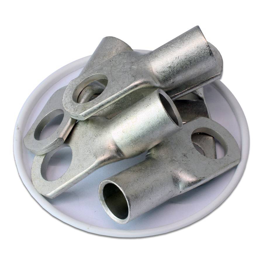 SCH7012 - 2/O AWG Non Insulated Tubular Ring Lugs, 1/2" Stud, 10 Pieces