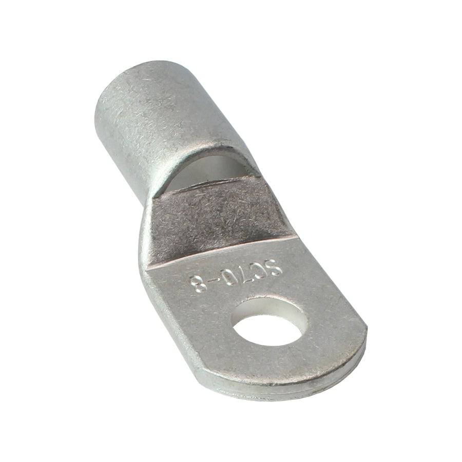 SCH708 - 2/O AWG Non Insulated Tubular Ring Lugs, 5/16" Stud, 10 Pieces