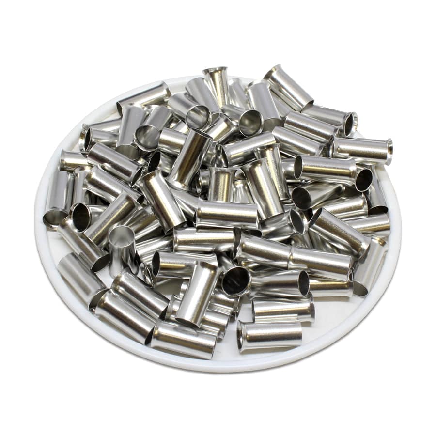 SF133012 - 6 AWG (Small Diameter) Non Insulated Wire Ferrules, 12mm Pin, 250 Pieces