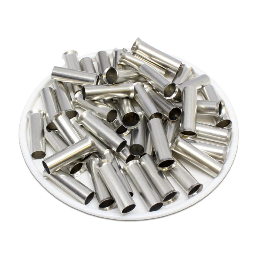 SF133018 - 6 AWG (Small Diameter) Non Insulated Wire Ferrules, 18mm Pin, 250 Pieces