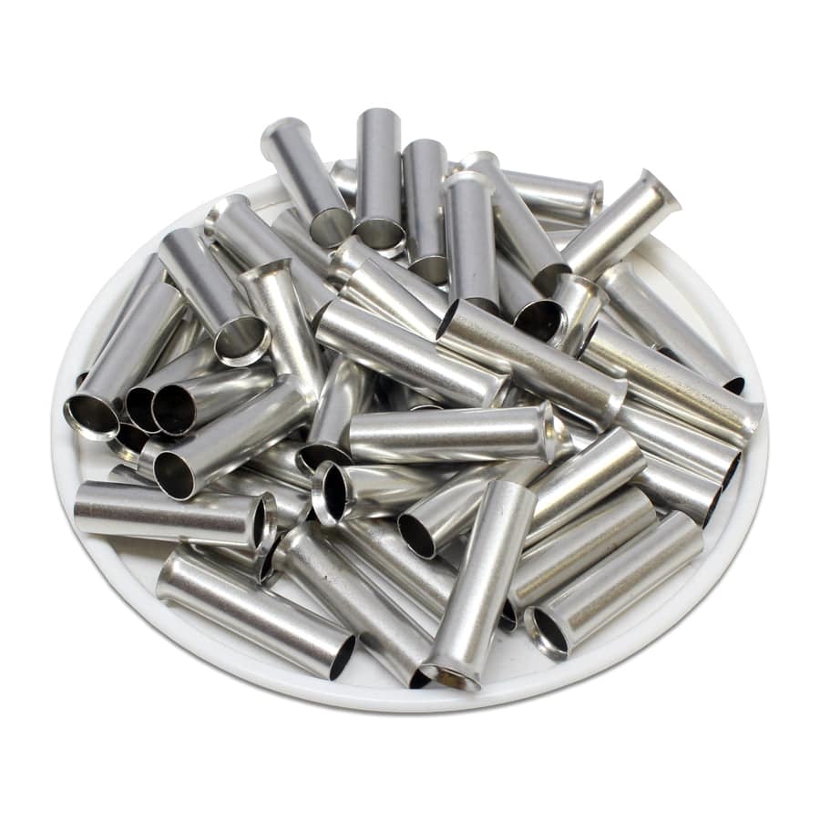 SF133020 - 6 AWG (Small Diameter) Non Insulated Wire Ferrules, 20mm Pin, 250 Pieces