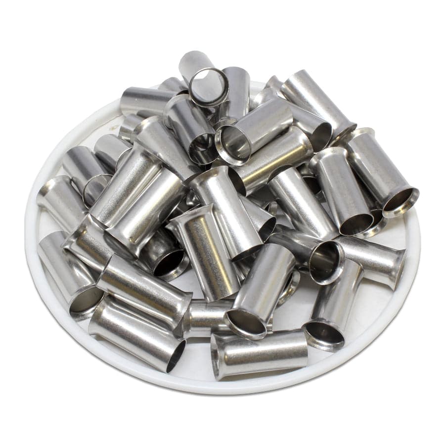 SF212016 - 4 AWG (Small Diameter) Non Insulated Wire Ferrules, 16mm Pin, 100 Pieces