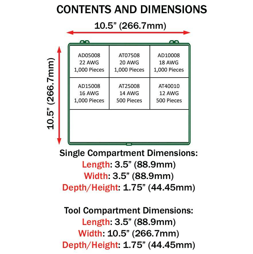 SK202 - 22 to 12 AWG Wire Ferrules Essential Kit + FD2410N & FD737 Tools, 5,000-Pieces, Series T, 1 Kit - Image 2