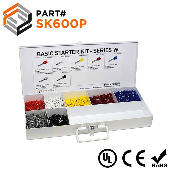 SK600P - 22 to 10 AWG Wire Ferrules Basic Kit, 2,850-Pieces, Series W, 1 Kit