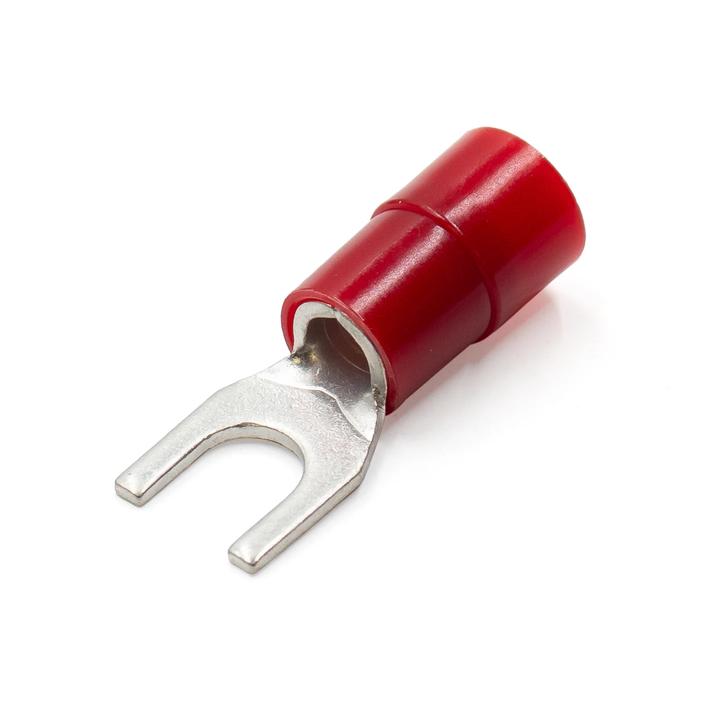 SNYB8-6 - 8 AWG Nylon Insulated Spade Terminals, 1/4" Stud Size, Red, 50 Pieces - Image 2