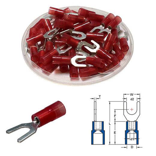 SNYBL1-3.7 - Nylon Insulated Spade Terminals - 22-16 AWG