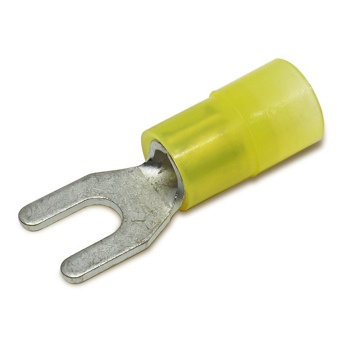 SNYBL5-4 - Nylon Insulated Spade Terminal - 12-10 AWG - #8 Stud - Yellow - Image 2