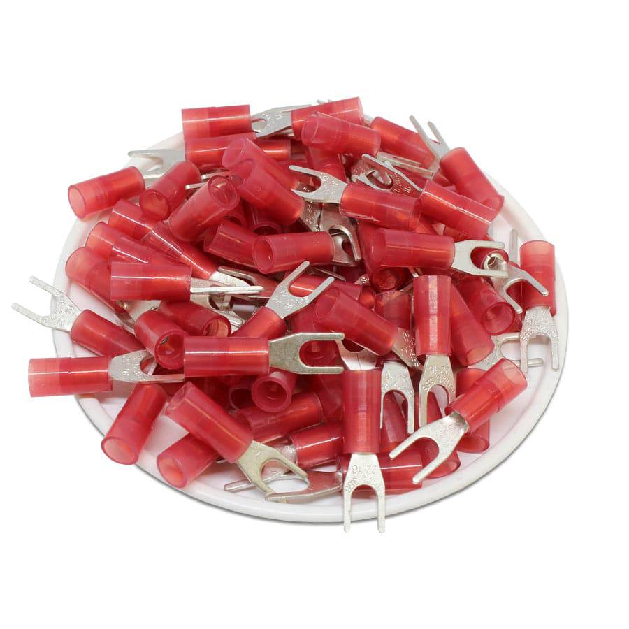 SNYBS1-3.7 - Nylon Insulated Spade Terminal - #6 Stud - 22-16AWG