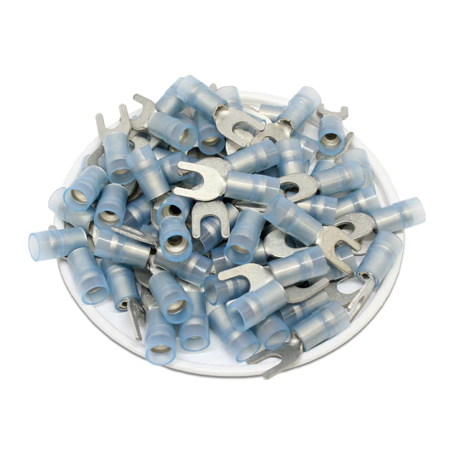 SNYDL2-4 - Nylon Insulated Double Crimp Spade Terminals - 16-14 AWG