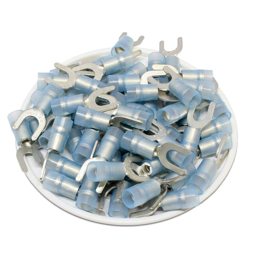 SNYDL2-5 - Nylon Insulated Double Crimp Spade Terminals - 16-14 AWG