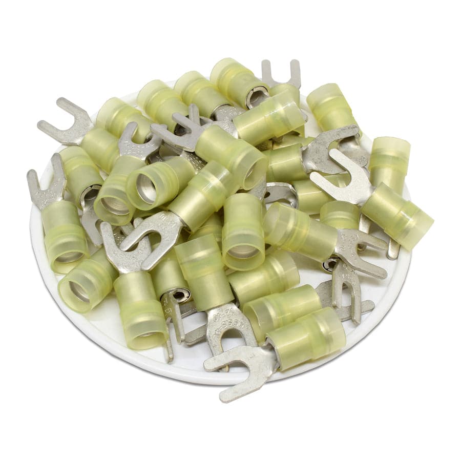 SNYDL5-4 - Nylon Insulated Double Crimp Spade Terminals - 12-10 AWG