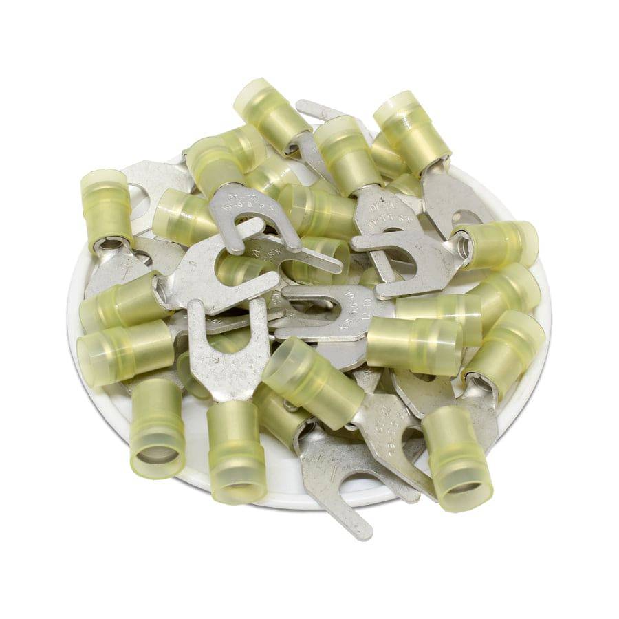 SNYDL5-6 - Nylon Insulated Double Crimp Spade Terminals - 12-10 AWG