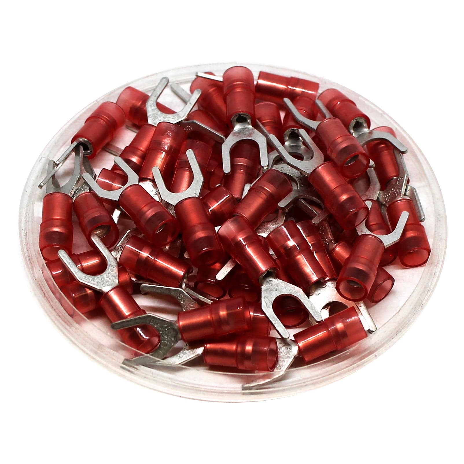 SNYDS1-5 - Nylon Insulated Double Crimp Spade Terminals - 22-16 AWG