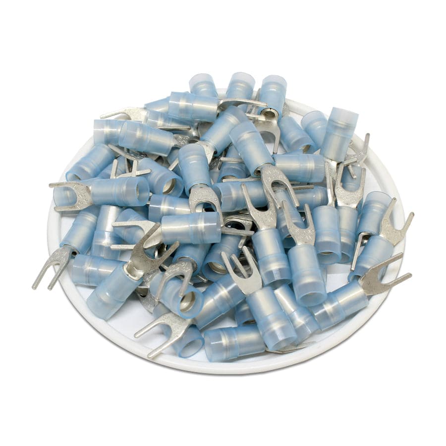 SNYDS2-4 - Nylon Insulated Double Crimp Spade Terminals - 16-14 AWG