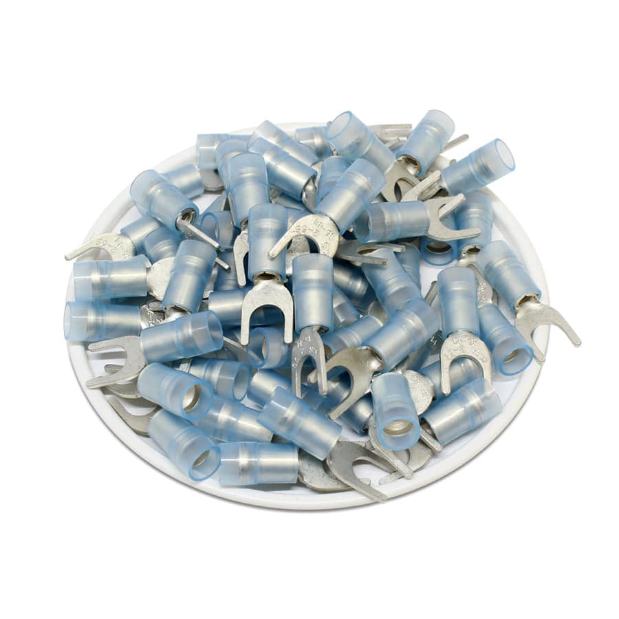 SNYDS2-5 - Nylon Insulated Double Crimp Spade Terminals - 16-14 AWG