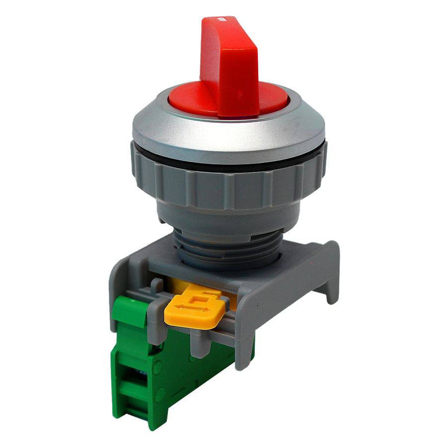 SS30-1/O-RD - Twist Knob Switch - 1 Contact (1/O) - 2 Positions (0-1) - Red