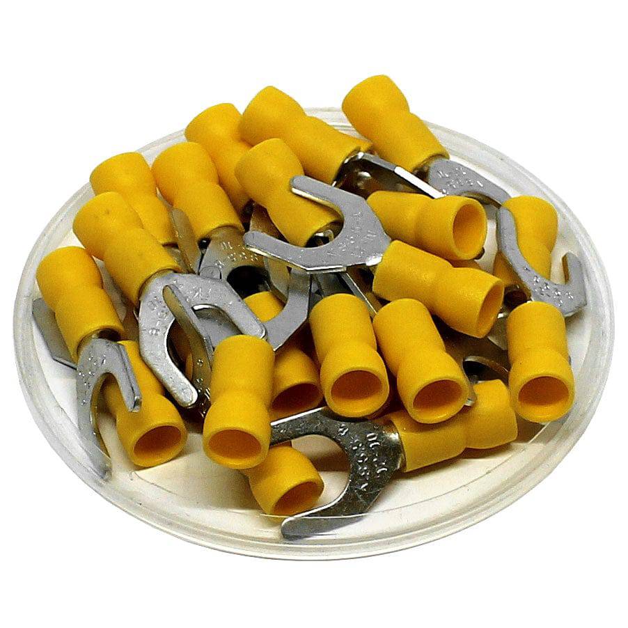 SVE5-8 12 to 10 AWG Vinyl Insulated Spade Terminals, 5/16" Stud, 100 Pieces