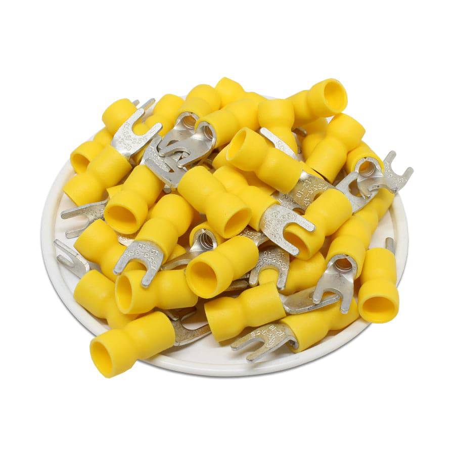 SVES5-37 - Vinyl Insulated Spade Terminals - 12-10 AWG - #6 Stud