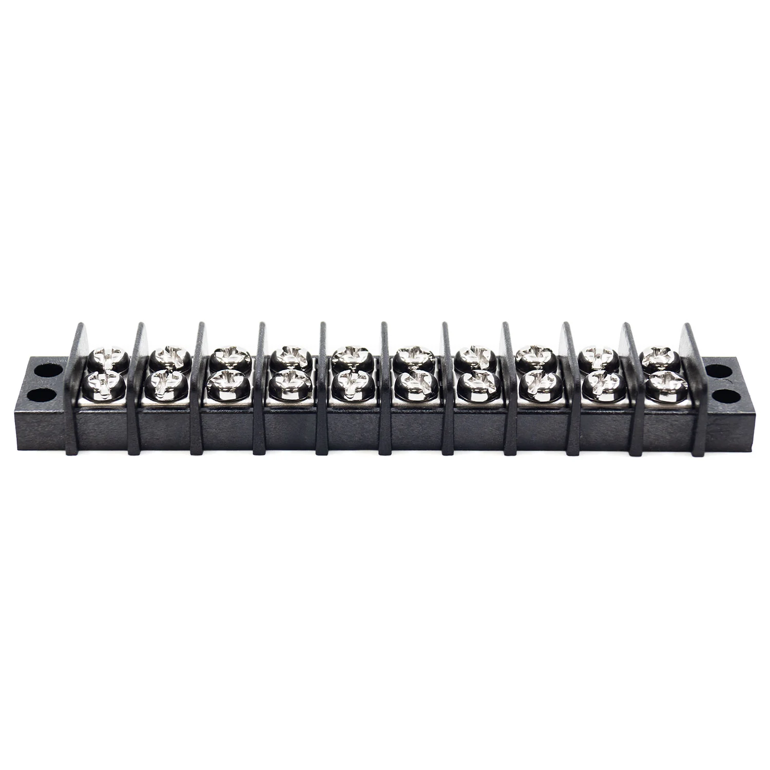 Barrier Strip Terminal Block, Terminal Strip, 10 Pole, Double Row, 15A, 300V, UL Approved - TB14-10P - Image 2