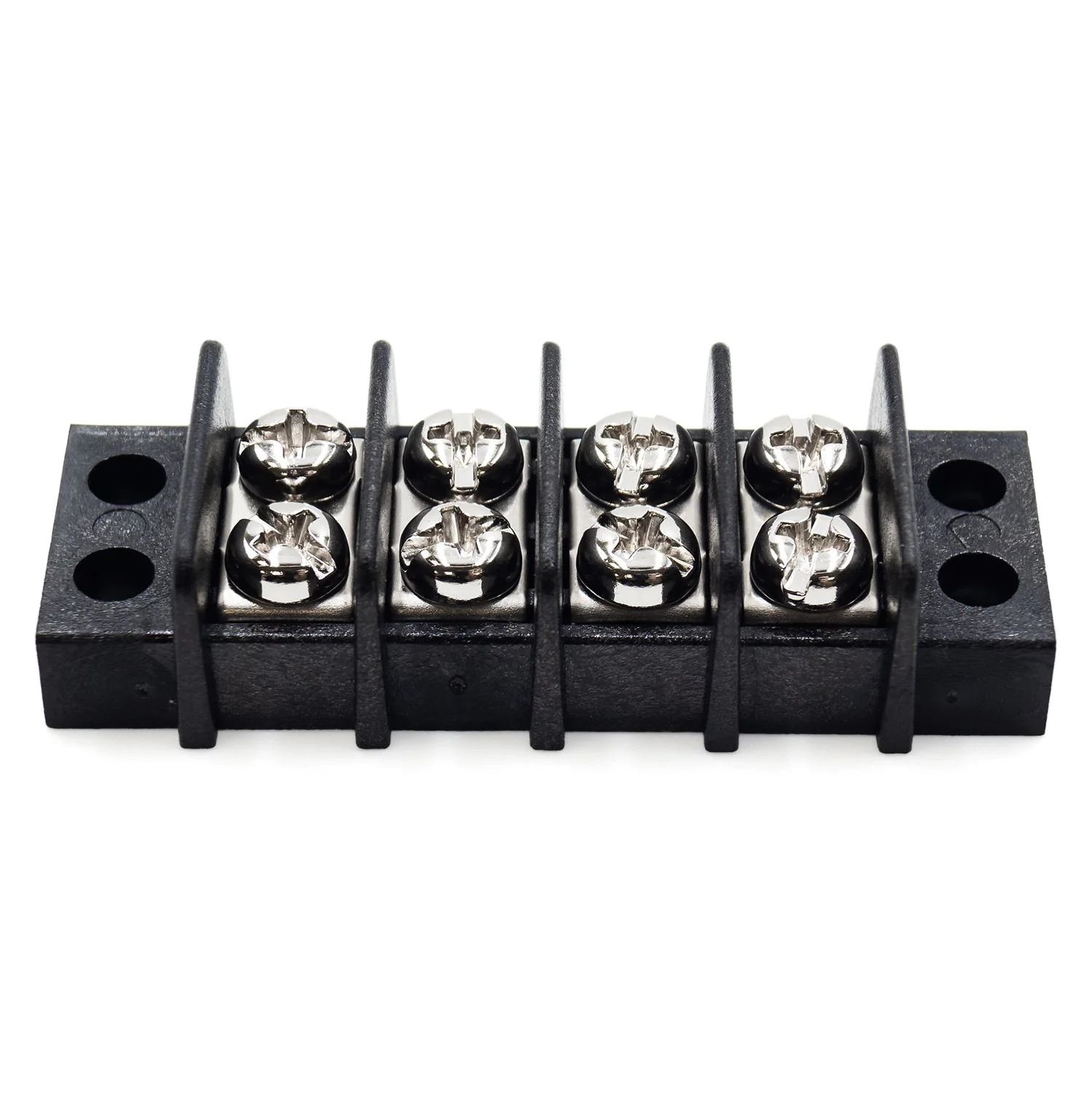 Barrier Strip Terminal Block, Terminal Strip, 4 Pole, Double Row, 15A, 300V, UL Approved - TB14-4P - Image 2