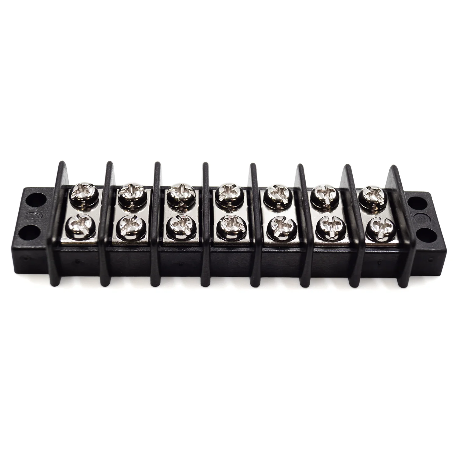 TB18-7P - Barrier Strip Terminal Block, Terminal Strip, 7 Pole, Double Row, 20A, 300V, UL Approved, 1 Piece - Image 2