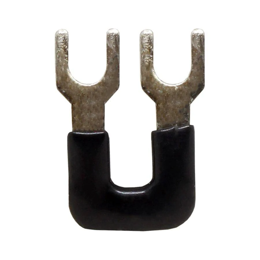UEB2-7.3B - Fork Type External Jumper for Terminal Block UTD-10, 2 Positions, Black