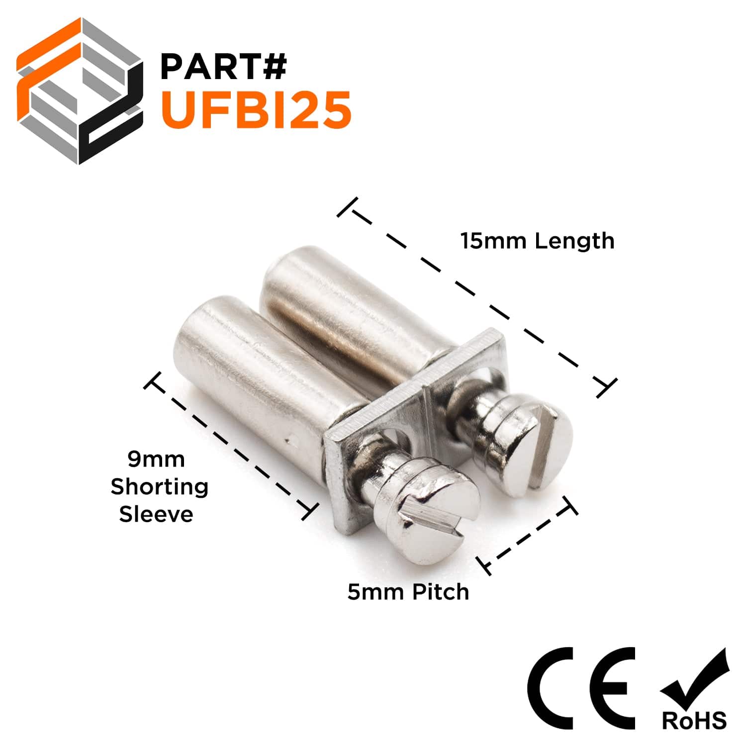 UFBI2-5 - Terminal Block Internal Jumper, 2 Positions, Screw Down