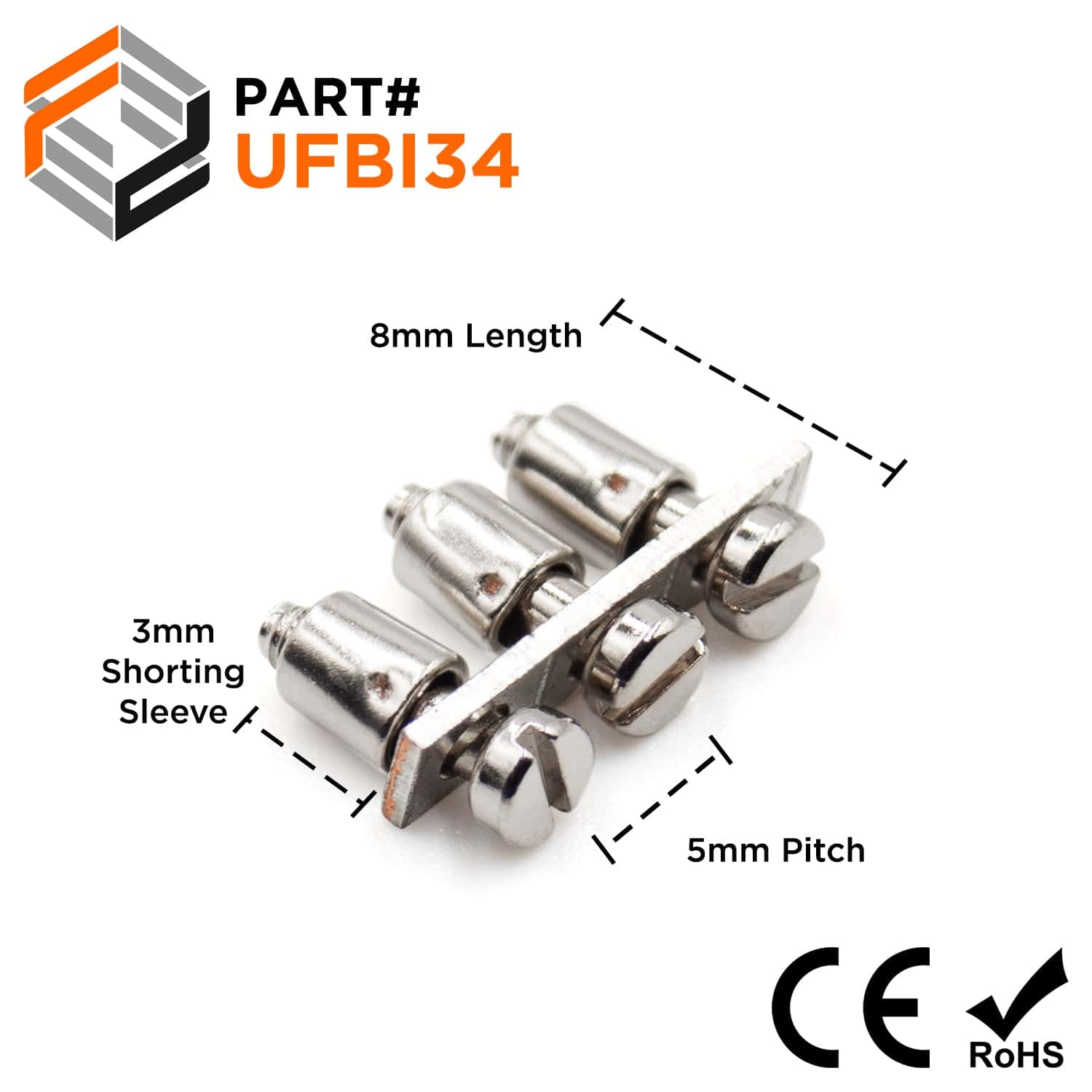 UFBI3-4 - Terminal Block Internal Jumper, 3 Positions, Screw Down