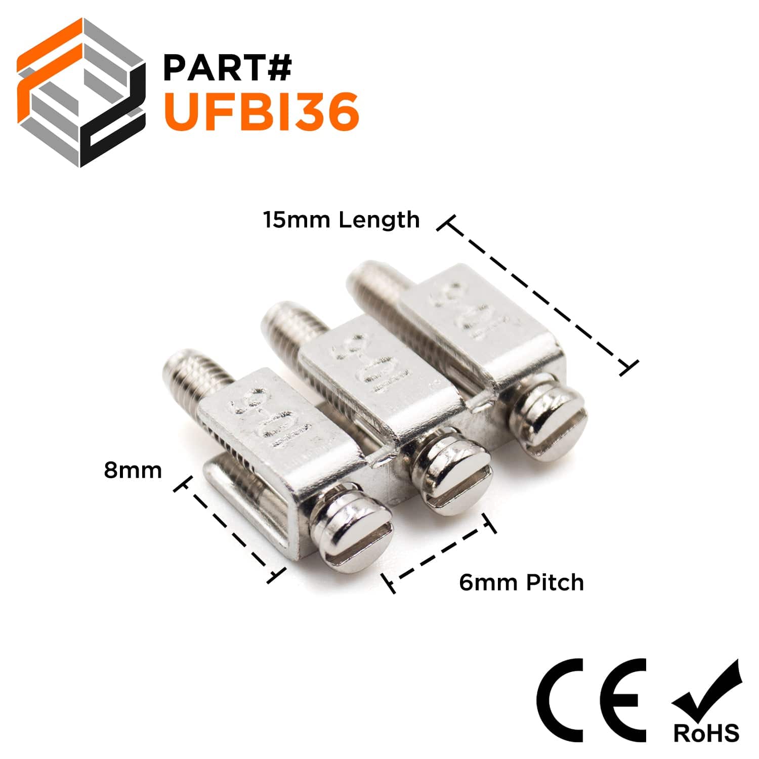 UFBI3-6 - Terminal Block Internal Jumper, 3 Positions, Screw Down